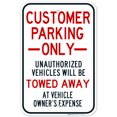 thumbnail image 1 of Customer Parking Only Sign, 12x18 Aluminum, 1 of 8