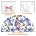 thumbnail image 4 of Yiaed Blue Flax Flowers Print Christmas Tree Skirt , Tree SkirtsTree Mat for Christmas Winter Holiday Indoor Decorations-48", 4 of 7