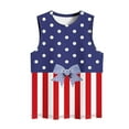 thumbnail image 4 of Yghzkop Womens Patriotic Tops 4th of July Independence Day Sleeveless Round Neck Summer Blouse Lightweight Quick-Dry Fabric American Flag Graphic Outdoor Events Casual Chic Apparel Tank Tops, 4 of 5