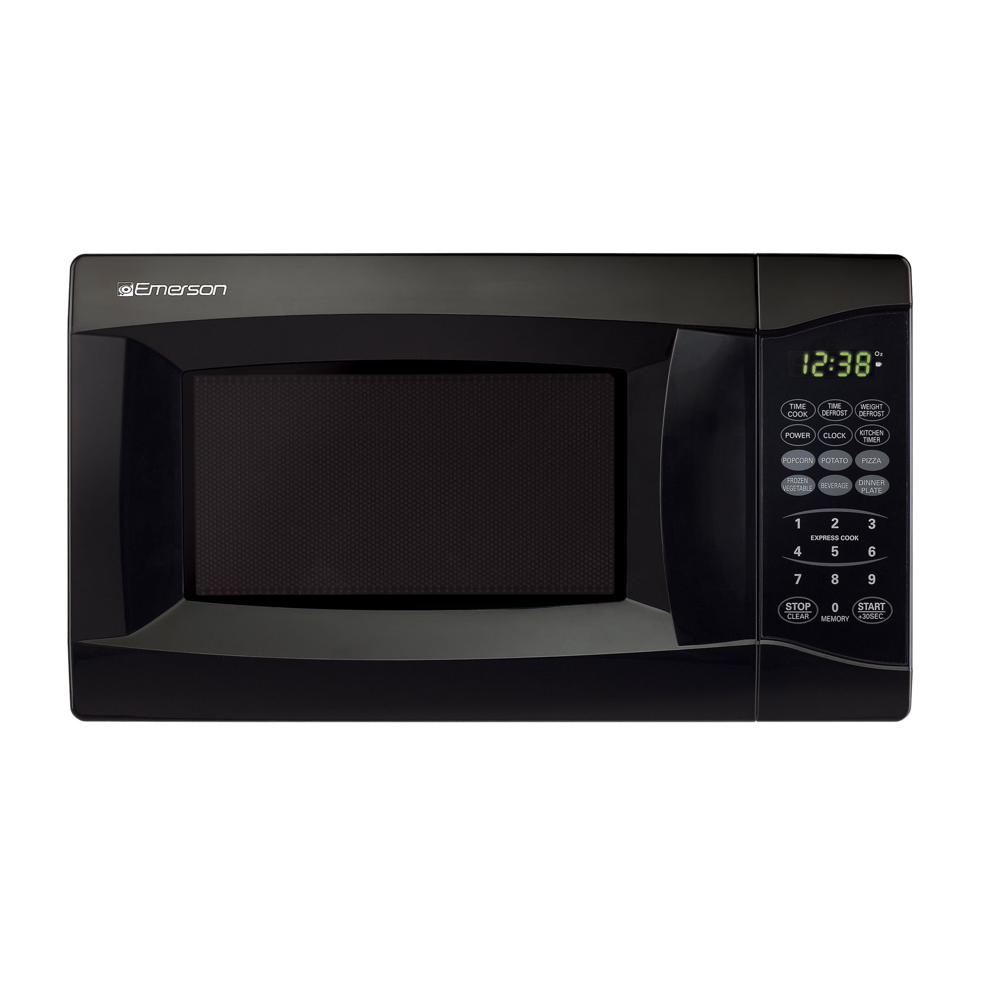 0.7 cu ft 700 watt countertop microwave in black