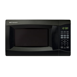 BLACK+DECKER EM720CB7 Digital Microwave Oven with Turntable Push-Button  Door, Child Safety Lock, 700W, Stainless Steel, 0.7 Cu.ft