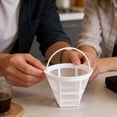 thumbnail image 3 of Coffee Filter Basket - Reusable Strainer - 6-8 Cup Coffee Maker Mesh Filter with Handle - for Home Kitchen Tea Beverage Filtration Restaurant, 3 of 9