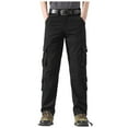 thumbnail image 1 of Men's Straight Leg Outdoor Casual Trousers With Multiple Pockets And Loose Work Pants, 1 of 6