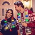 thumbnail image 5 of Paquete de 4 collares con bombillas LED navideñas, accesorios navideños para Nochebuena y Año Nuevo, collar para regalos de fiesta para niños, hombres y mujeres, decoración navideña, suministros diver, 5 of 5