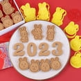 thumbnail image 3 of Three-dimensional Cute Rabbit Cookie Embosser Mold Non-Sticky, Easy Demoulding, Smooth Edge, 2023 3D Biscuit Mold for Bakery, 3 of 8