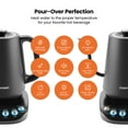 thumbnail image 3 of Chefman Electric 0.8L Gooseneck Kettle w/ 5 Preset Temperatures, Keep Warm Function - Black, 3 of 8