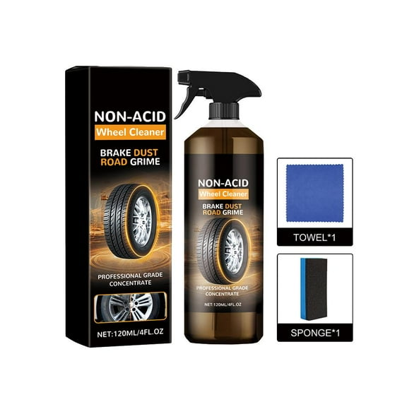 Wheel Blaze Cleaner Kit, with Towel Cleaning Sponge, Powerful Rust Converter, Brake Buster Wheel Cleaner, Turn Filthy Wheels into Instant Shine and Lasting Protection