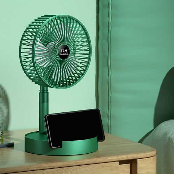 2023 Summer Savings Clearance! WJSXC Stretchable Fan, Fan Portable, 3 Speeds Desktop Table Fan, Plug In Power Fan, Rotation Strong Wind, Quiet Personal Small Fan for Home Desktop Office Green