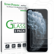 amFilm (3 Pack) Screen Protector for Apple iPhone 11 Pro Max and iPhone XS Max (10S Max), Easy Install Tempered Glass Film (6.5")