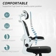 thumbnail image 4 of HOMCOM Ergonomic Office Chair, Mesh Desk Chair with Lumbar Support, Black, 4 of 10