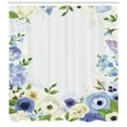thumbnail image 3 of Ambesonne Ivory and Blue Shower Curtain, Roses Peonies, 69"Wx70"L, Multicolor, 3 of 3
