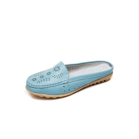 

Woobling Women Slide Sandals Slip On Slides Closed Toe Summer Slippers Lightweight Slipper Beach Casual Moonlight 8