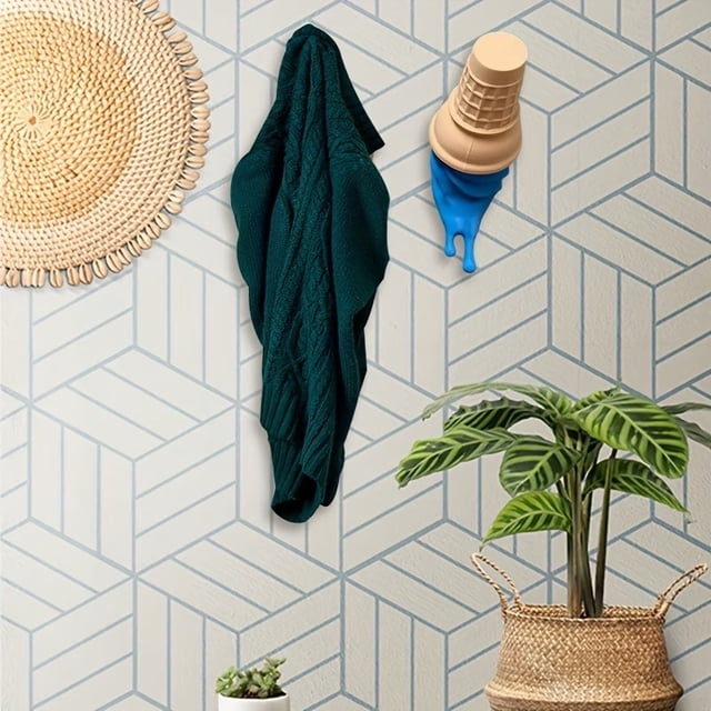 Gancho colorido for helado derretido en 3D, colgador de toallas divertido y decorativo for piscina y cocina