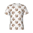 thumbnail image 4 of Vsdgher Retro Squirrel Print Men's Dry Fit Mesh Athletic Shirts Moisture Wicking Tennis T-Shirt Tops, 4 of 9