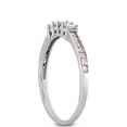 thumbnail image 2 of Pompeii 3/8ct Princess Cut Diamond Wedding Ring 14K White Gold (H/I,I2-I3), 2 of 4