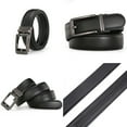 thumbnail image 3 of US Men Ratchet Belt Genuine Leather Belt w/ Slide Ratchet Automatic Click Buckle, 3 of 3
