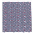 thumbnail image 2 of Ambesonne Romantic Shower Curtain, Funny Raccoons Couple Cat, 69"Wx84"L, Red Pink and Blue Grey, 2 of 4