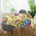 thumbnail image 6 of SKYSONIC Easter Bunny Eggs Tablecloth Waterproof Washable Polyester Square Table Cover Durable Tablecloth for Kitchen Dining Table Party Decor (54 X 72 Inch), 6 of 7