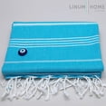 thumbnail image 3 of Serviette de Bain en Coton Turc Pestemal, Peshtemal, Fota Turquoise, 3 of 8