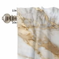 thumbnail image 4 of Yellow and Curtain Valances Set Red Poppy Watercolor Floral Plants Retro Linen Kitchen Curtains 36&nbsp;inch Length Rod Pocket Valance and Tiers 3 Piece Set Small Bedroom Bathroom Laundry Decor, 4 of 9