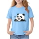 thumbnail image 2 of Blusas y camisas de manga corta con cuello redondo para niños Camiseta de verano de manga corta estampada para niñas Jersey elegante de cuello redondo para niñas Top de algodón para niños, 2 of 6
