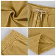 thumbnail image 6 of Men's Corduroy Shorts with Elastic Drawstring Waist and Side Pockets Featuring Casual Loose Fit Earthy Yellow XXL, 6 of 8