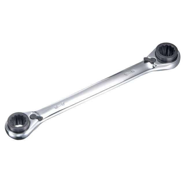 Unique Bargains 4 in 1 Reversible Ratcheting Wrench, 16-17-18-19mm 12 Point Double Box End, 72 Teeth, Metric, CR-V