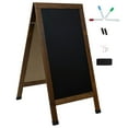thumbnail image 3 of Sunnydaze Magnetic A-Frame Chalkboard Sign, 48" x 24", with Chalk (Rustic Brown), 3 of 8