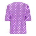 thumbnail image 6 of Otntypg T-Shirts for Women Retro Polka Dot Print Summer Elbow Length Bell Sleeve Square Neck Tunic Blouse Loose Fit Dressy Pullover Tops Multicolor S, 6 of 6
