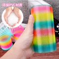 thumbnail image 3 of Super High 15CM Rainbow Circle Toy Childhood Nostalgia Game Flash Taiwan Color Magic Plastic Ring Pull Ring, 3 of 7