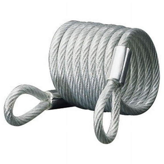 6ft. Self Coiling Vinyl Coated Cable With Loop Ends  65D