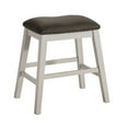 thumbnail image 2 of Benjara Rune 25 Inch Counter Height Wood Stool, Set of 2, Off White, Gray Seating, 2 of 5