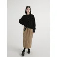 thumbnail image 4 of Falda corta de algodón puro de cintura alta y longitud media para mujer, estilo nuevo de otoño 2023, estilo americano de trabajo, 4 of 5