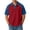 Red#18317KK, variant on Hearthz Mens T-Shirts Denim Patchwork Raglan Shirts for Men Short Sleeve Collared Button Down Shirts for Men Navy XXL