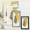 thumbnail image 4 of Designart 'Abstract Moon and Yellow Sun With Tropical Leaf I' Modern Framed Art Print, 4 of 4