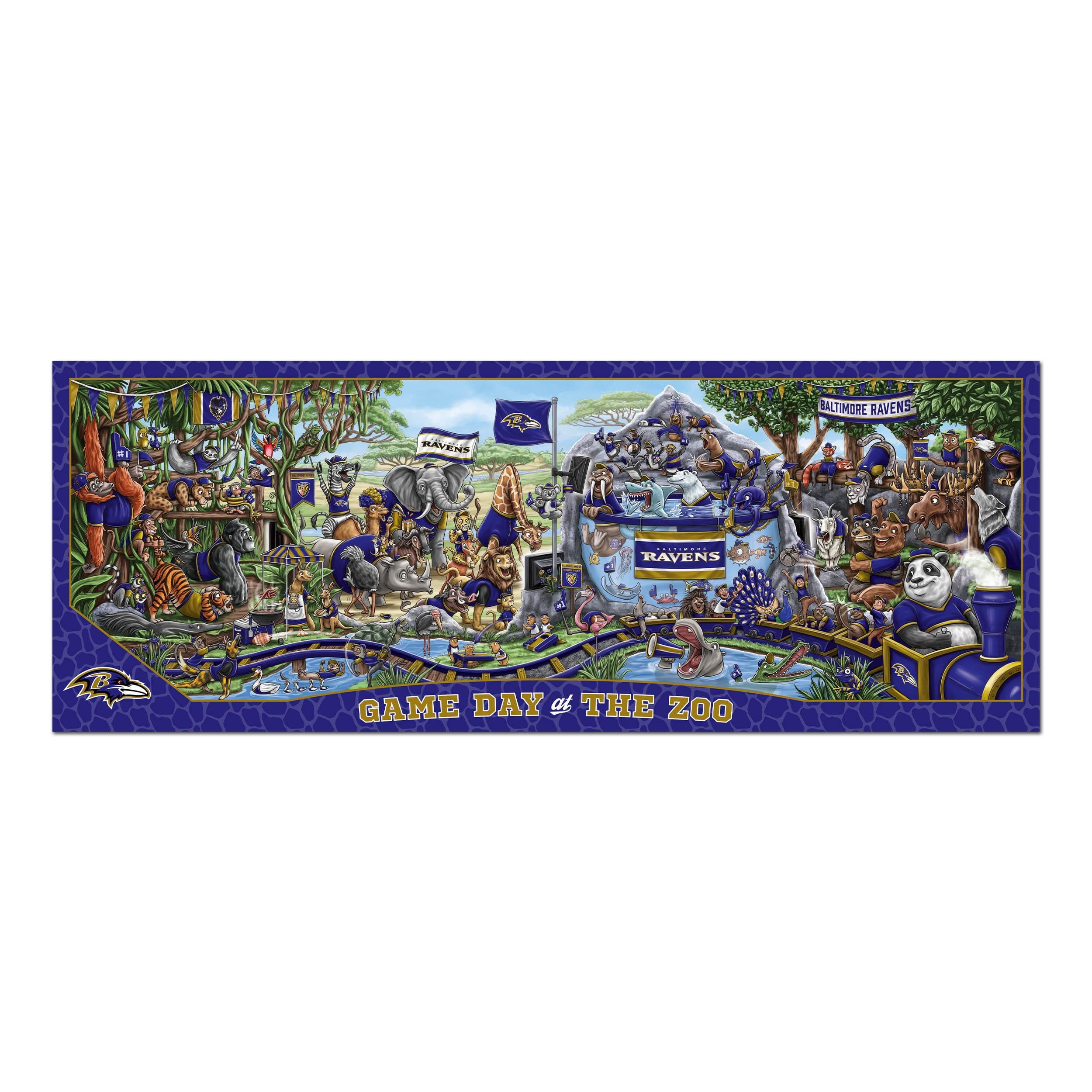 YouTheFan NFL Baltimore Ravens Game Day at the Zoo - 500 pc Puzzle
