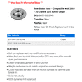 thumbnail image 2 of Rear Brake Rotor - Compatible with 2009 - 2013 BMW 335i xDrive Coupe 2010 2011 2012, 2 of 2