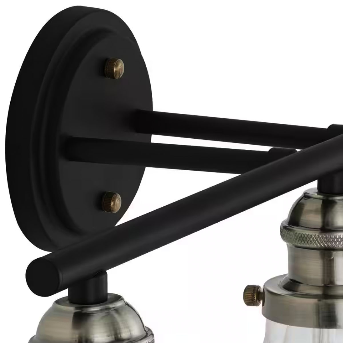 Ceybo Industrial Farmhouse 3 Light Bathroom Vanity Fixture with Clear Glass Shades in Oil Rubbed Bronze Finish, Perfect for Living Room and Kitchen