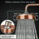 thumbnail image 2 of Copper Shower Head, 20cm (8 Inch) Diameter, High Pressure Fixed Shower Head With Adjustable Angle Shower Head Rain Shower Head - Gold-yvan, 2 of 5
