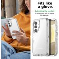 thumbnail image 3 of KOMI for Samsung Galaxy S24/S25 Case with Glass Screen Protector,Heavy Duty Drop Protection Full Body Rugged Shockproof Military Protective Tough Durable Cover for Galaxy S24/S25 6.1" 5G 2025 Clear, 3 of 5