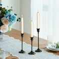thumbnail image 6 of Gallickan Aluminum Candelabra Set, 3 Pcs Metal Candle Holder, Electroplated Candlestick for Dining Table, Wedding Holiday Decoration, Home Decor Centerpiece, Black, 6 of 6