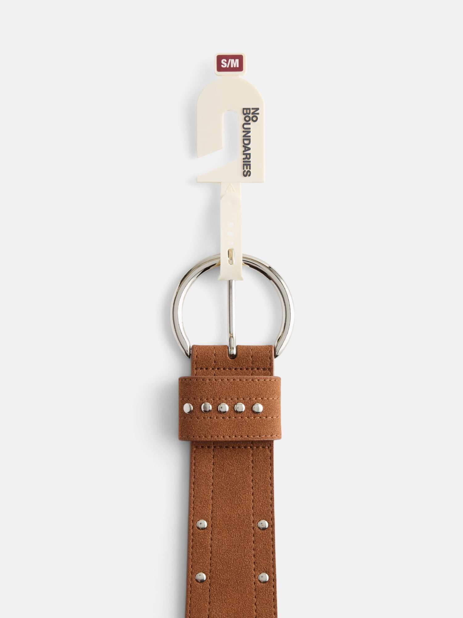 No Boundaries Tapered Hip Belt with Studs, Women's, Cognac