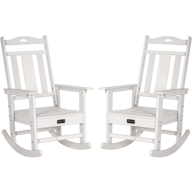 NALONE Outdoor Rocking Chair Set of 2, All Weather Resistant Rocking