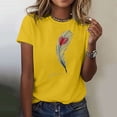 thumbnail image 2 of Ruyang Tops for Women, Womens T Shirts Basic Short Sleeve Tees Crewneck Fashion Tops Loose Fit Lightweight Casual Summer Clothes 2024, 2 of 4