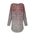 thumbnail image 5 of Plus Size Tunics Crew Neck Blouses for Women Dressy Oversized Graphic Tunic Tops to Wear with Leggings Long Sleeve Tops Plus Size Women Womens Fall Clothes Fall Fashion 2023, 5 of 6