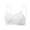 White, variant on Women Ruched V Neck Wireless Bras, Adjustable Thin Strap Soft Comfortable and Breathable Sleep Bra
