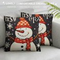 thumbnail image 3 of Nawypu  Christmas Pillow Covers  Snowman Christmas Ball Snowflake Decorative Throw Pillows Merry Christmas Winter Christmas Decor for Home Couch 152, 3 of 5