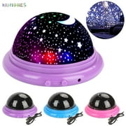BadPiggies Star Moon Projector Lamp LED Starry Night Light USB Rechargeable Color Changing for Kids Bedroom Xmas Gift, Blue