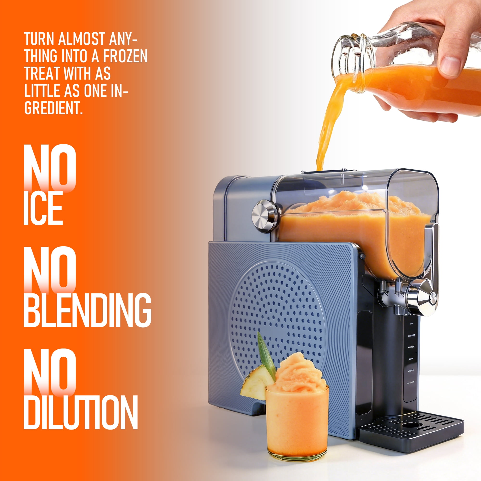 BIZAURA Slushie Machine & Slushy Maker Bundle, Slushy Machine for Home No Ice Need, Professional Frozen Drink Maker, 6 Presets for Milkshakes, Frappés, Slush