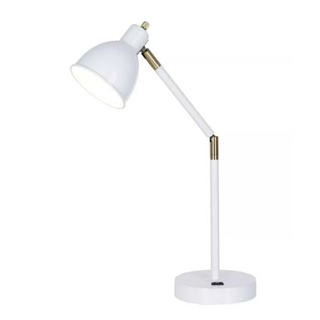 UPC 022011000077 product image for Cresswell 23 H 1-Light Ariculating Adjustable Mid-Century Metal Desk Lamp with P | upcitemdb.com